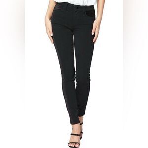 Paige Womens  Hoxton Velvet Onyx High-Rise Ultra Skinny Jean